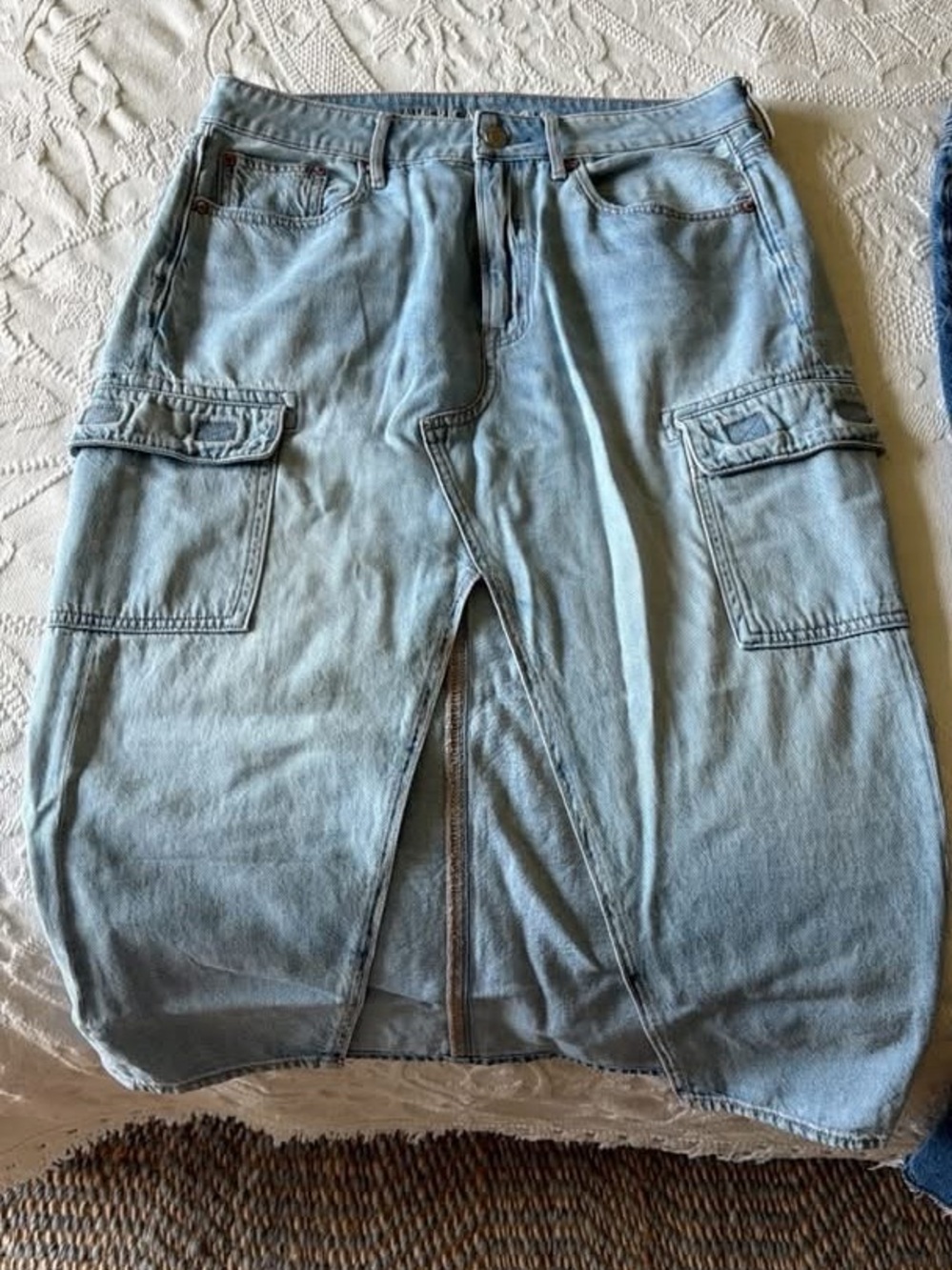 2 American eagle denim skirts